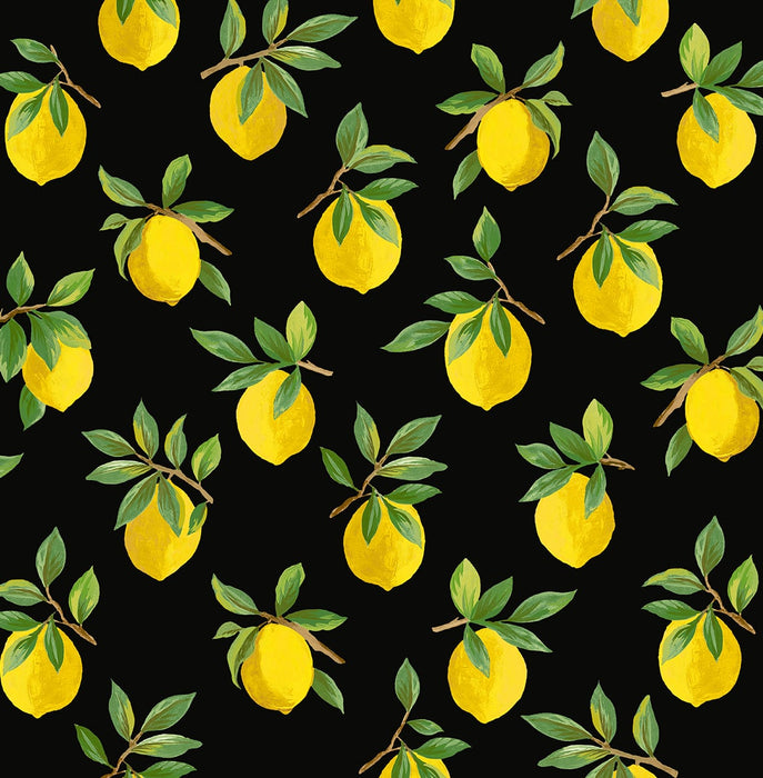 Daisy Bennett Lemoncello Black Peel & Stick Wallpaper DB20400