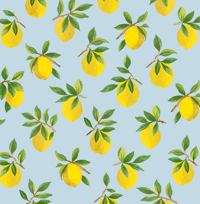 Daisy Bennett Lemoncello Sky Blue Peel & Stick Wallpaper DB20402