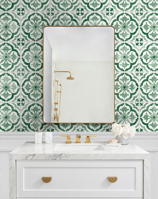 Daisy Bennett Sorento Tile Jungle Green Peel & Stick Wallpaper DB20504