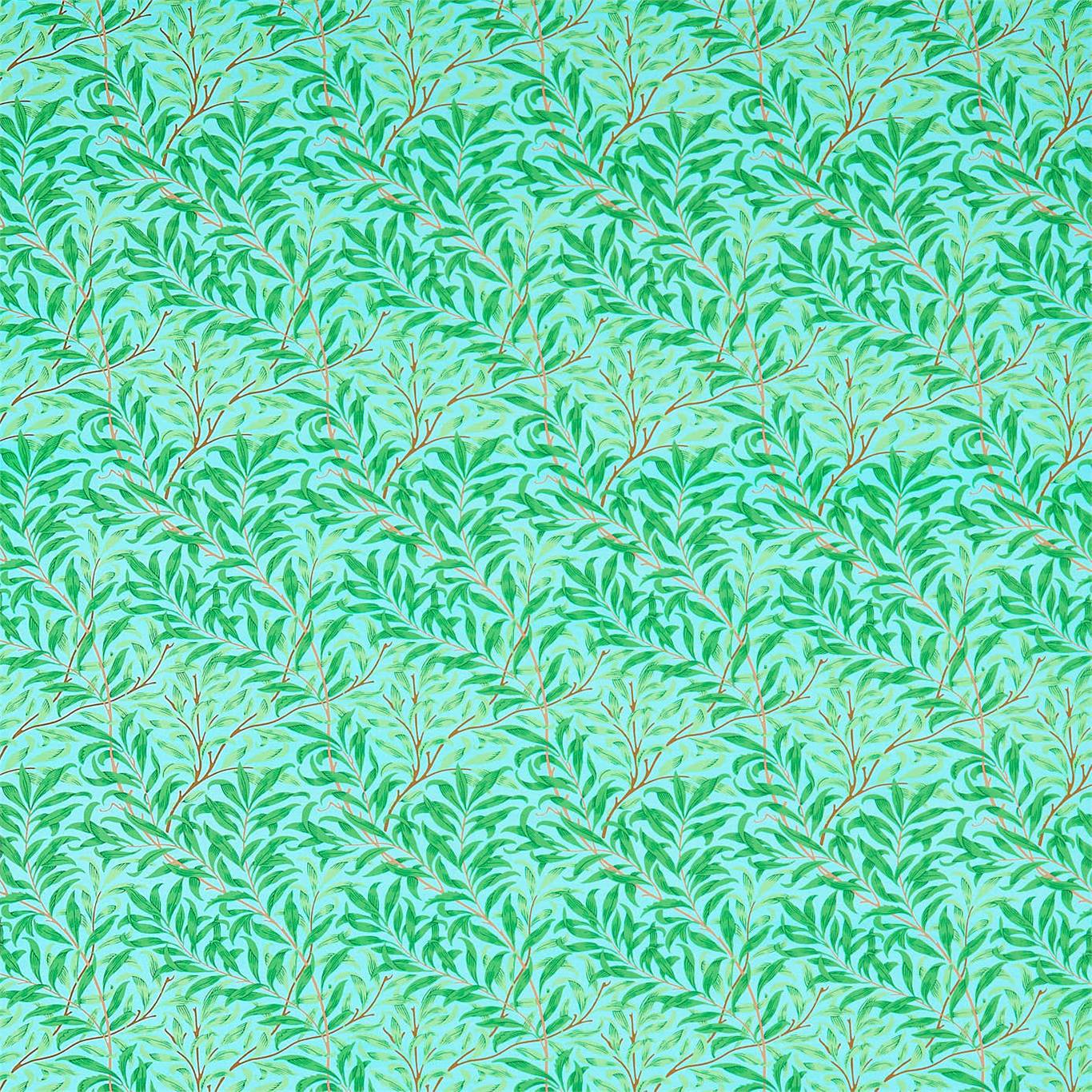 Morris & Co Willow Bough Sky/Leaf Green 226842 Fabric DBPF226842