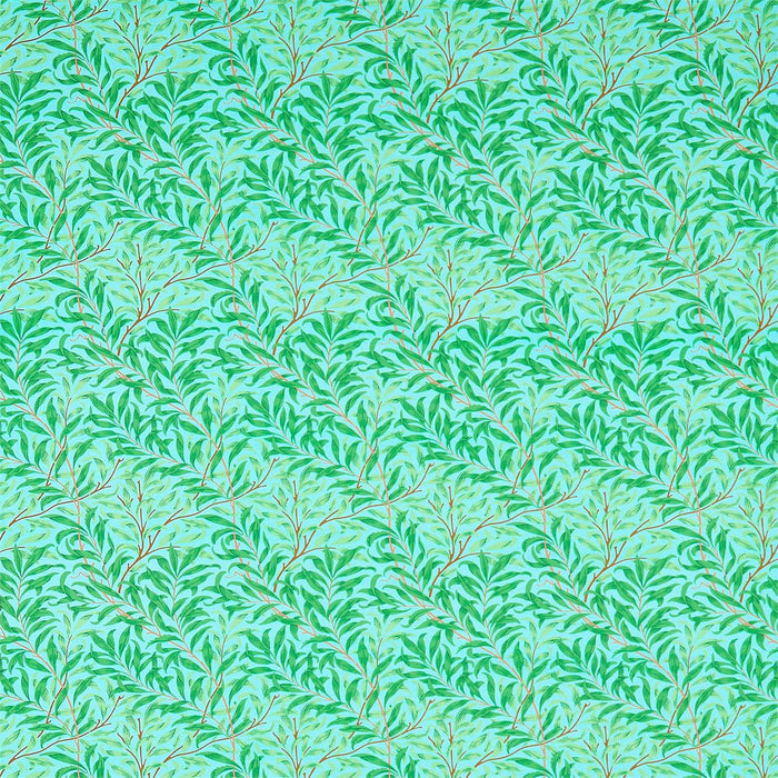 Morris & Co Willow Bough Sky/Leaf Green 226842 Fabric DBPF226842