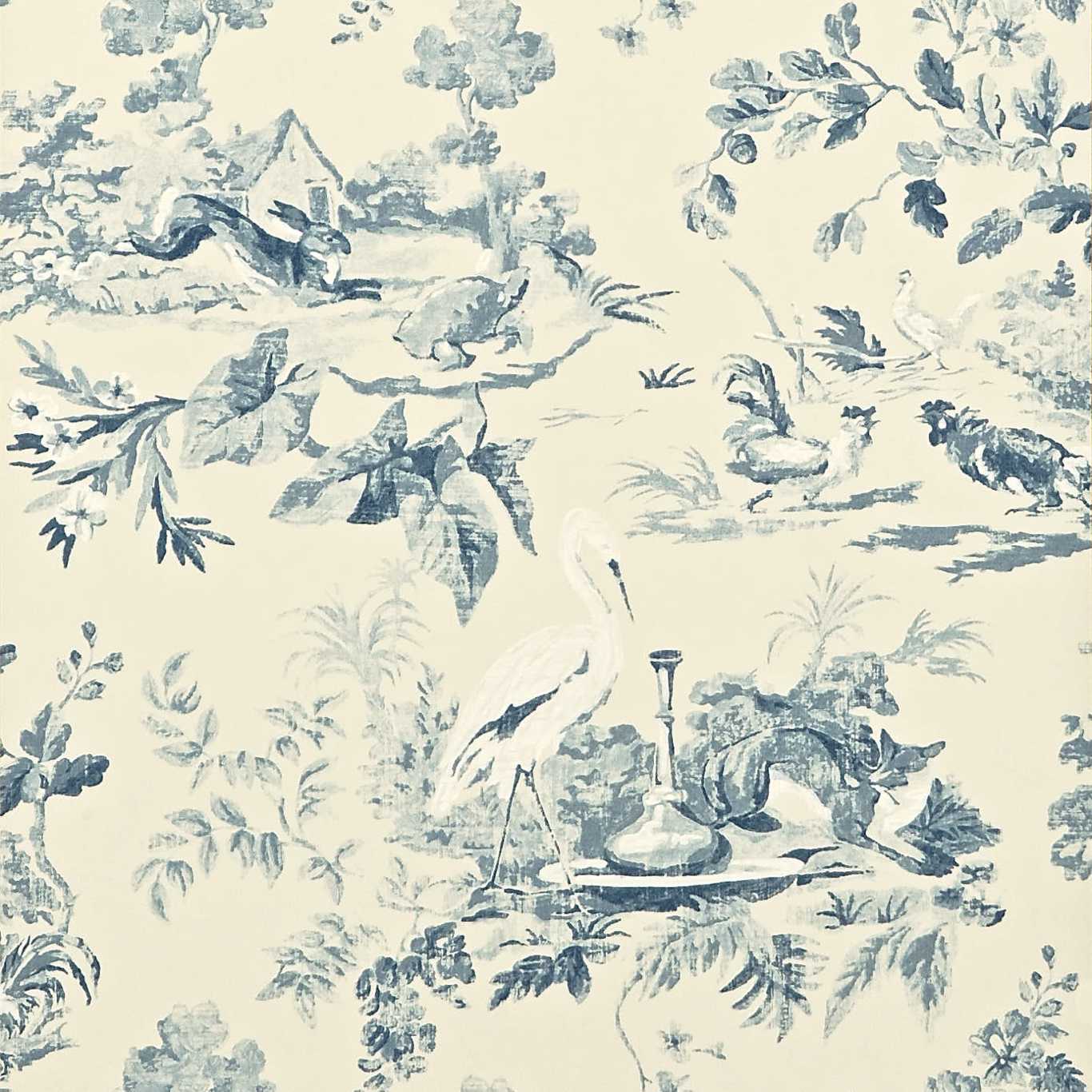 Sanderson Aesop's Fables Blue AE103 Wallpaper DCAVAE103