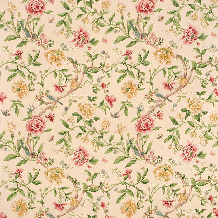 Sanderson Porcelain Garden Red/ Beige PO204 Fabric DCAVPO204