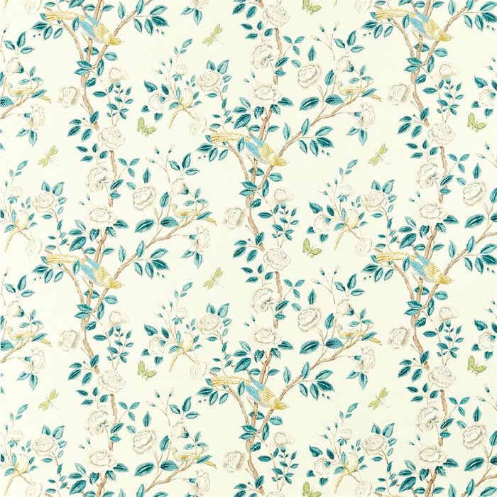 Sanderson Andhara Teal/Cream 226632 Fabric DCEF226632