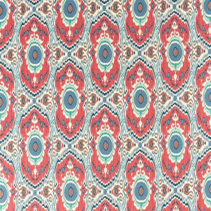 Sanderson Niyali Teal/Saffron 226648 Fabric DCEF226648