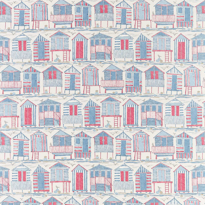 Sanderson Beach Huts Nautical 226490 Fabric DCOA226490