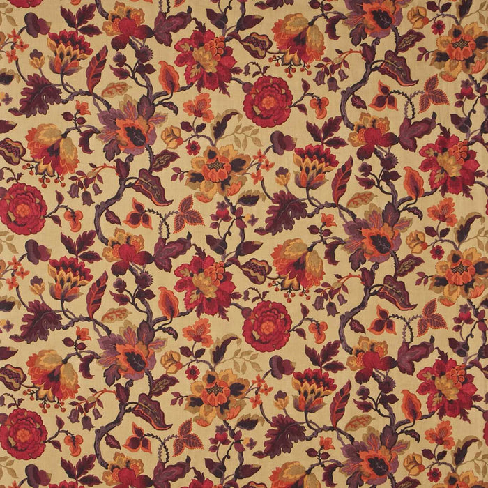 Sanderson Amanpuri Old Gold/ Aubergine AM201 Fabric DCOUAM201