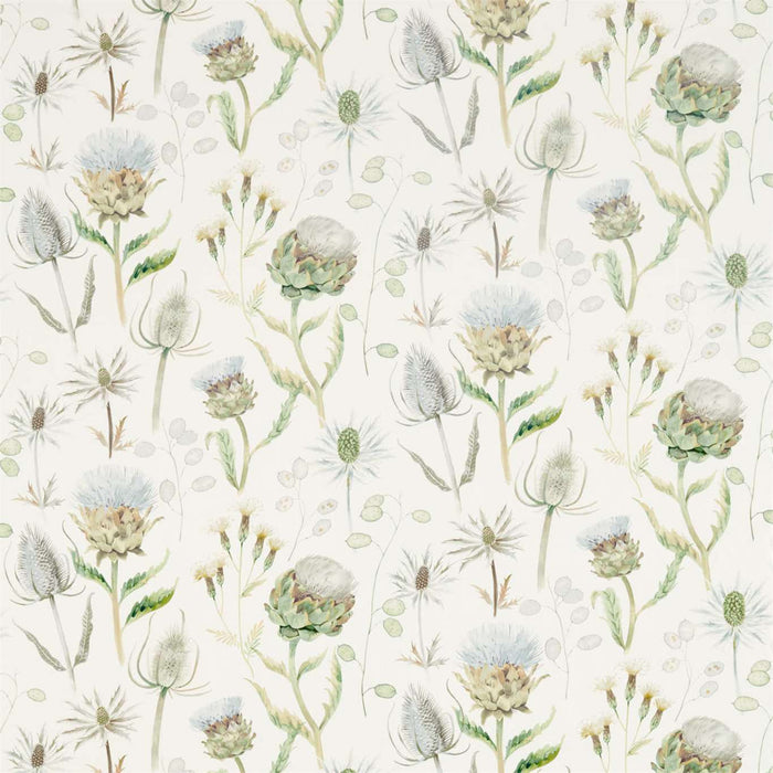 Sanderson Thistle Garden Mist/Pebble 226421 Fabric DEBB226421