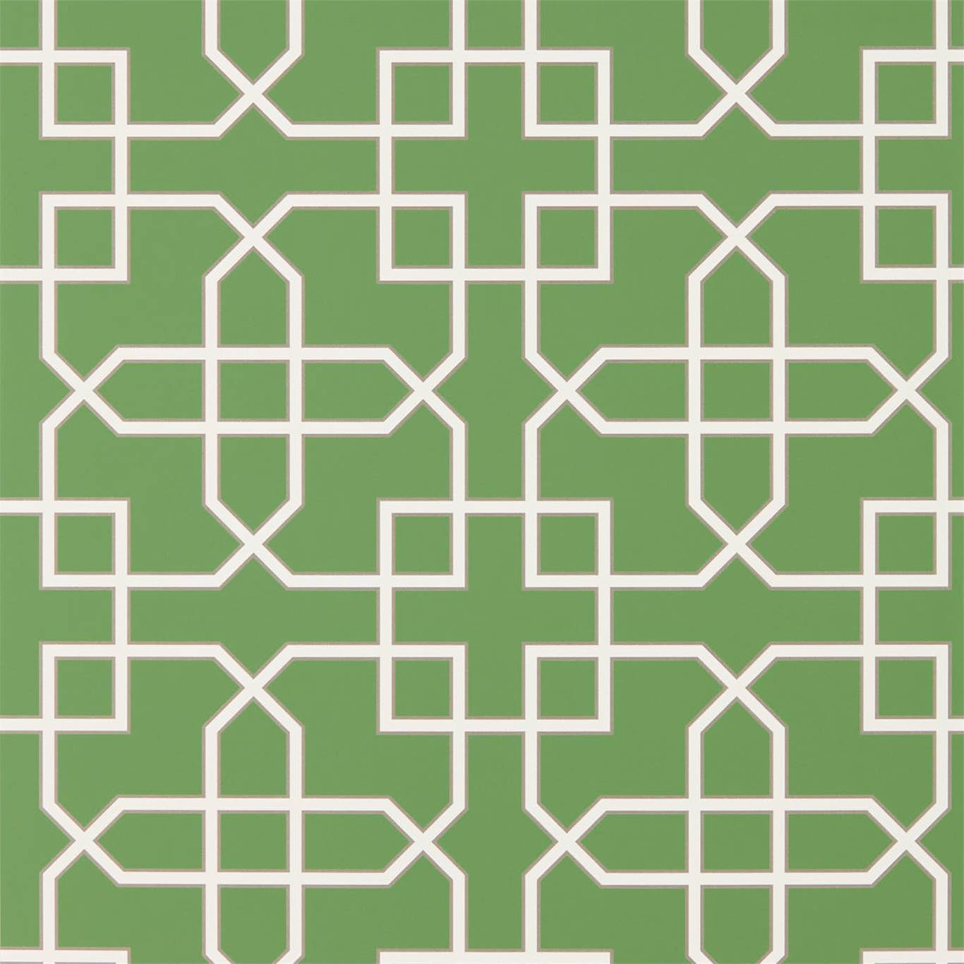 Sanderson Hampton Trellis Botanical Green 216660 Wallpaper DGLW216660