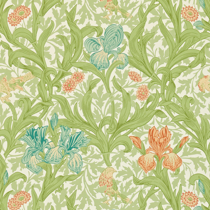 Morris & Co Iris Fennel/Ivory Q5101 Wallpaper DGW1Q5101