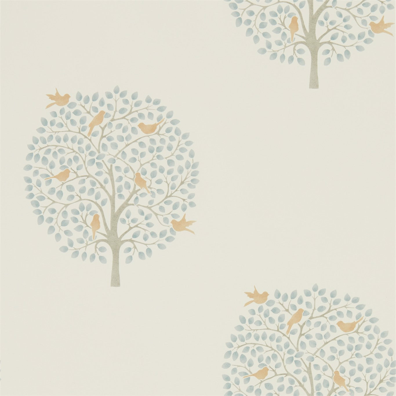 Sanderson Bay Tree Copper/Denim 216361 Wallpaper DHPO216361