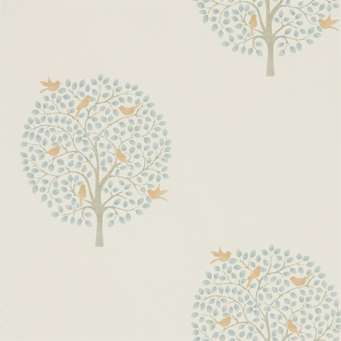 Sanderson Bay Tree Copper/Denim 216361 Wallpaper DHPO216361