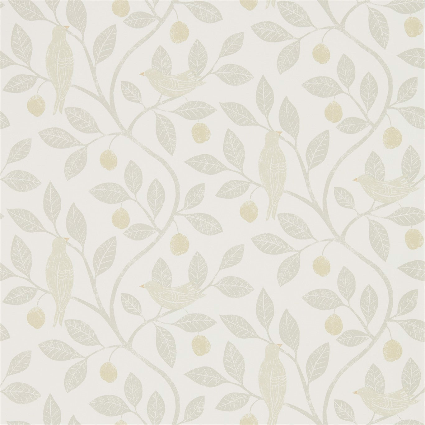 Sanderson Damson Tree Linen/Honey 216366 Wallpaper DHPO216366