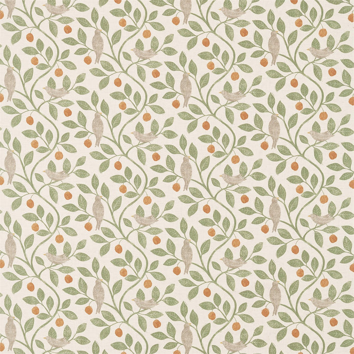 Sanderson Damson Tree Brick/Fennel 226362 Fabric DHPO226362