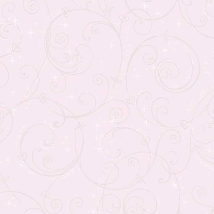 York Disney Princess Perfect Scroll Pink/ Glitter Wallpaper DI0904