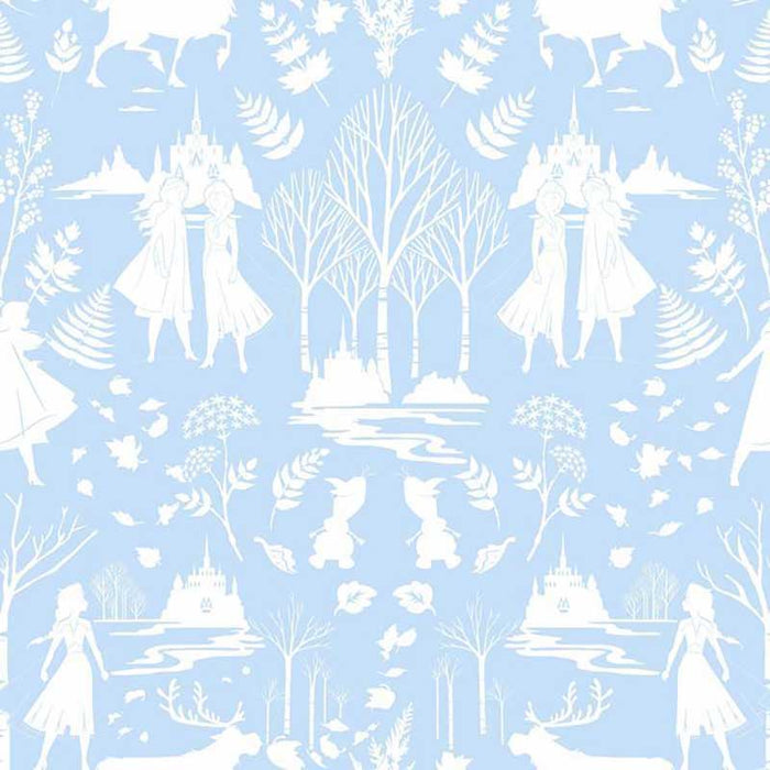 York Disney Frozen 2 Nordic Blue/Glitter Wallpaper DI1012