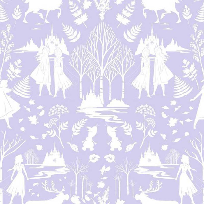 York Disney Frozen 2 Nordic Purple/Glitter Wallpaper DI1013