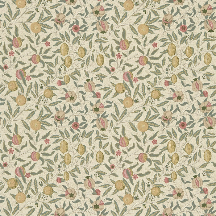 Morris & Co Fruit Willow Green/Lemon FU201 Fabric DJA1FU201