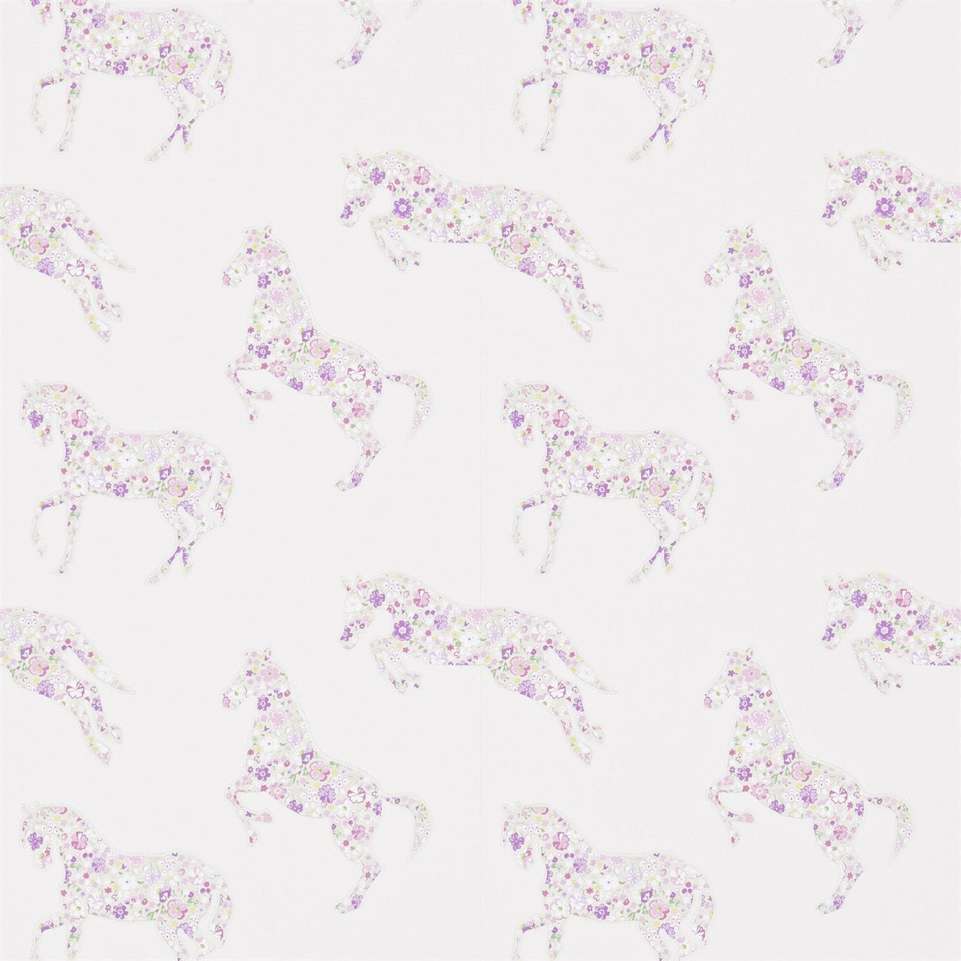 Sanderson Pretty Ponies Lavender 214034 Wallpaper DLIT214034