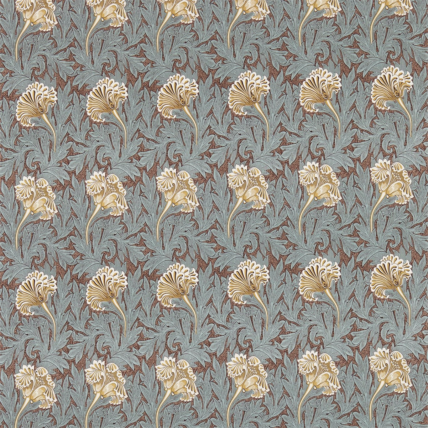 Morris & Co Tulip Bullrush/Slate 224458 Fabric DM3P224458