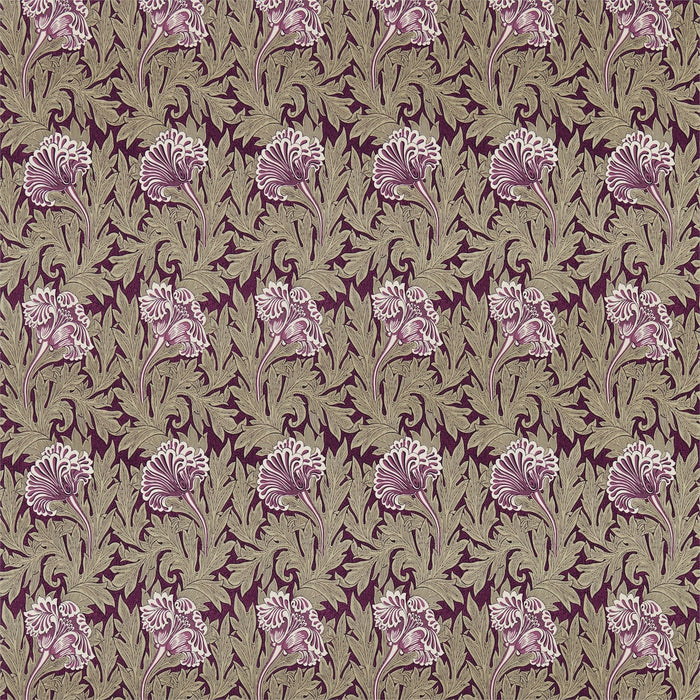 Morris & Co Tulip Heather/Olive 224459 Fabric DM3P224459