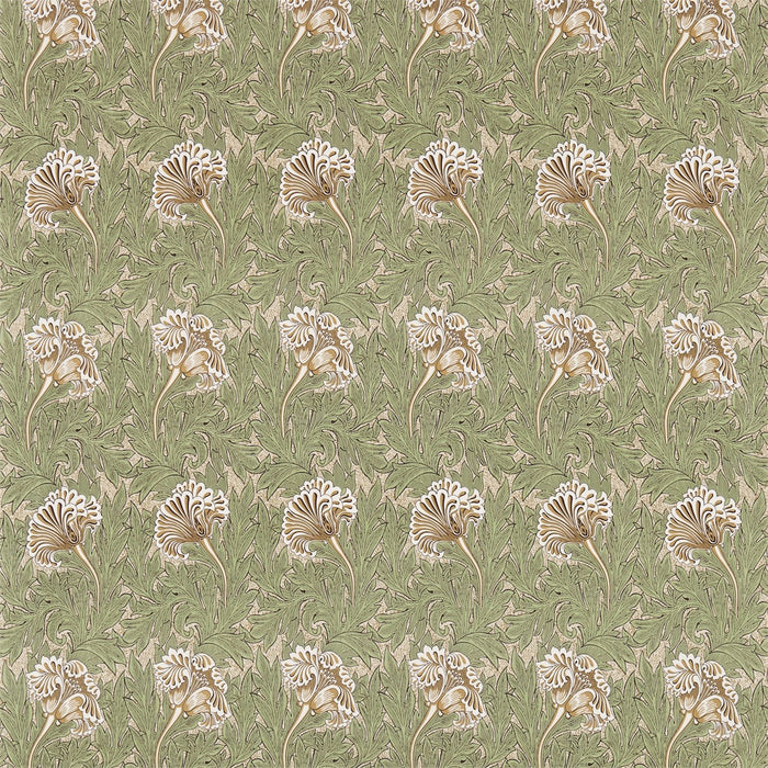 Morris & Co Tulip Artichoke/Gold 224461 Fabric DM3P224461