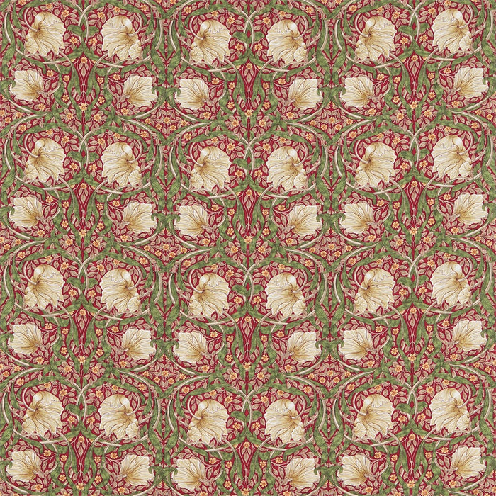 Morris & Co Pimpernel Red/Thyme 224493 Fabric DM3P224493