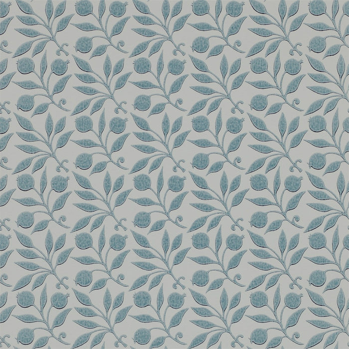 Morris & Co Rosehip Mineral Blue 214710 Wallpaper DM3W214710