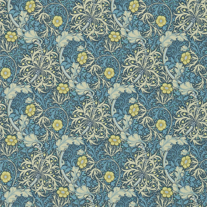 Morris & Co Morris Seaweed Ink/Woad 214714 Wallpaper DM3W214714