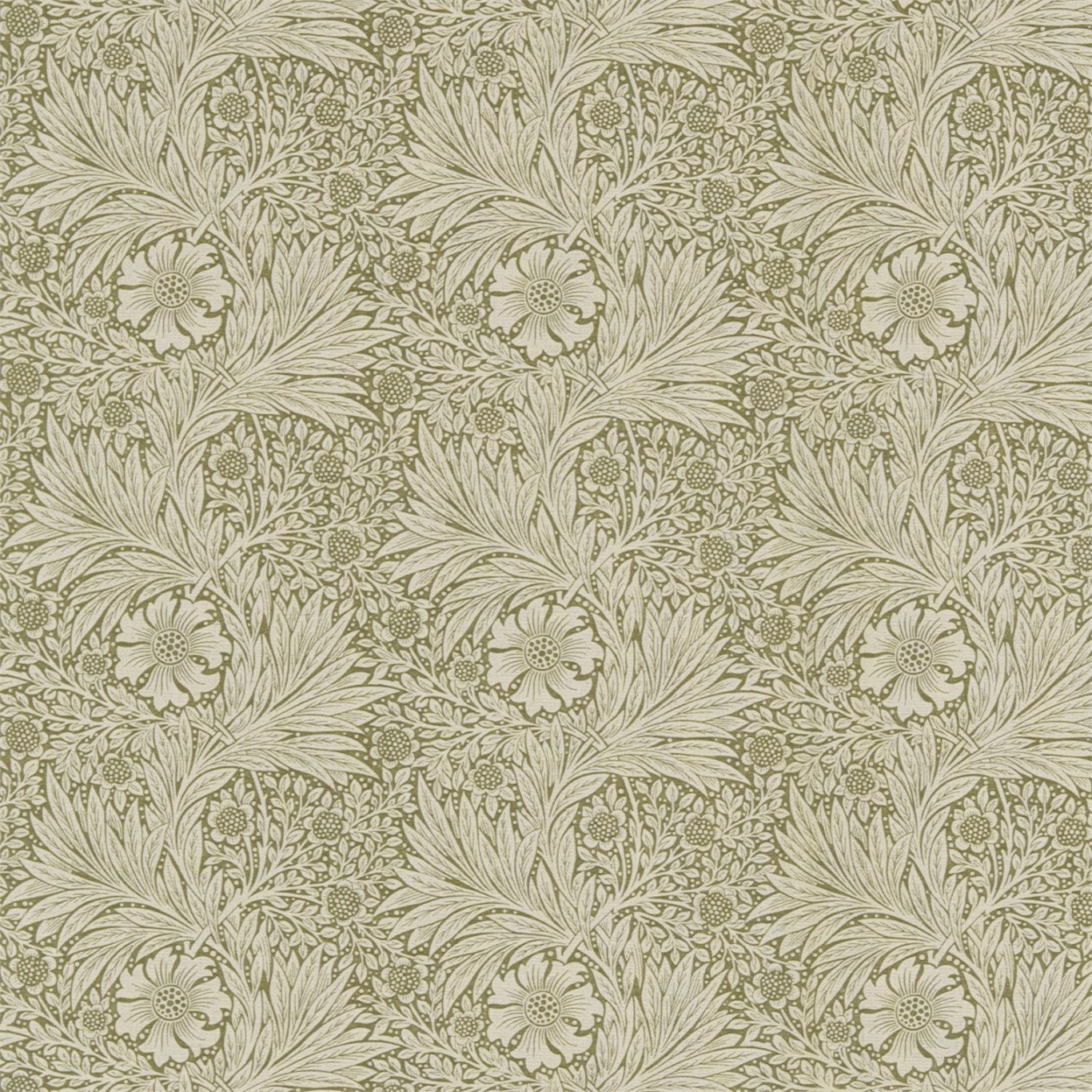 Morris & Co Marigold Olive/Linen 220318 Fabric DM6F220318