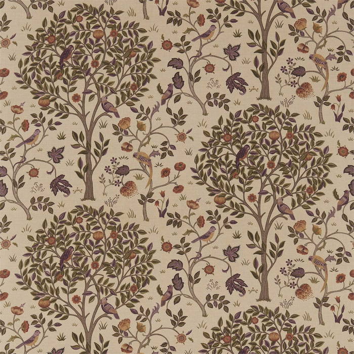 Morris & Co Kelmscott Tree Mulberry/Russet 220326 Fabric DM6F220326