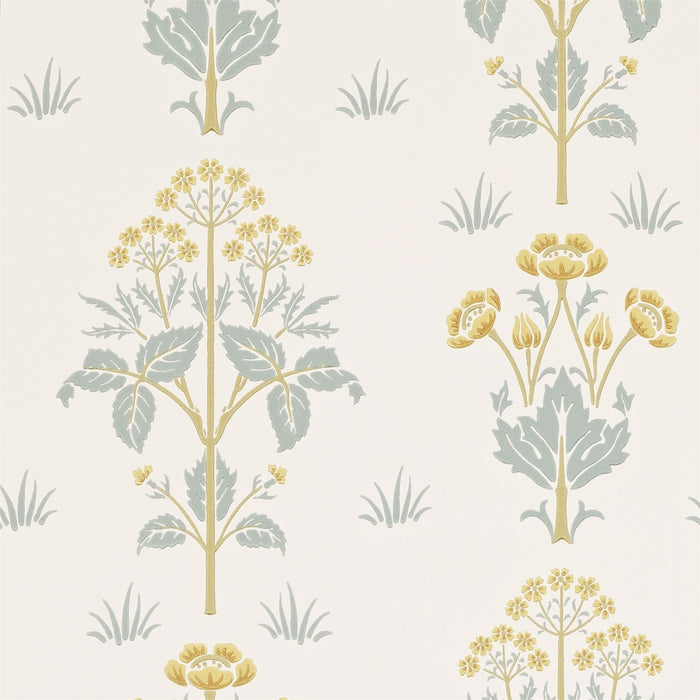 Morris & Co Meadow Street Gold/Slate 210349 Wallpaper DM6P210349