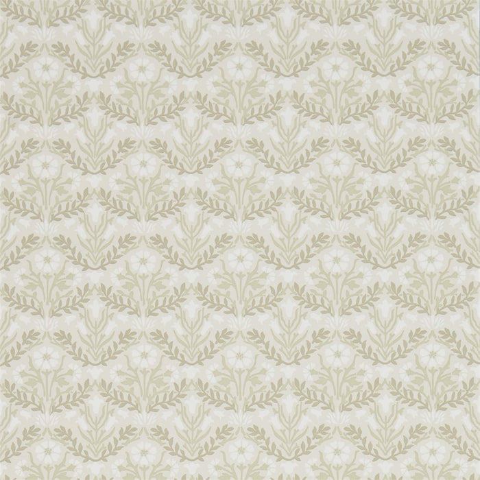 Morris & Co Morris Bellflowers Manilla/Olive 216434 Wallpaper DMA4216434