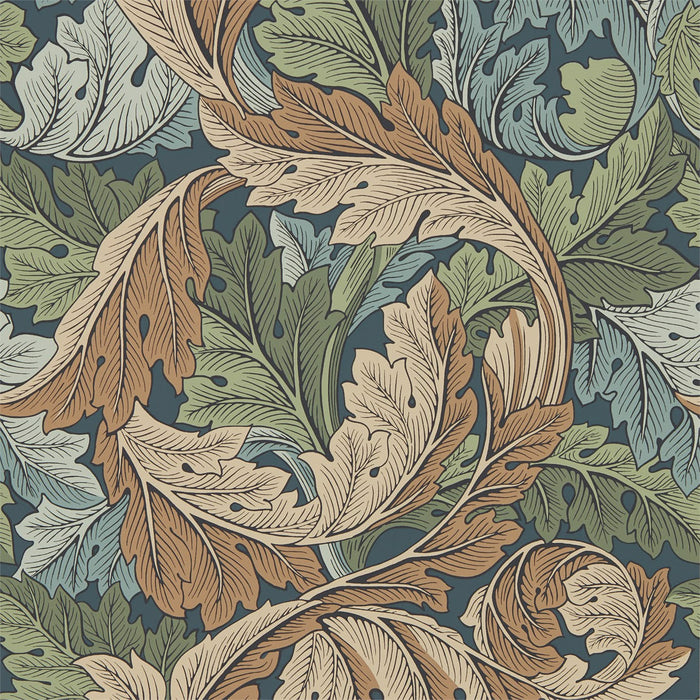 Morris & Co Acanthus Slate Blue/Thyme 216440 Wallpaper DMA4216440