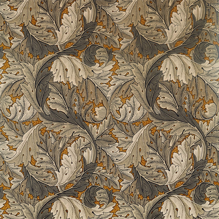 Morris & Co Acanthus Mustard/Grey 226400 Fabric DMA4226400