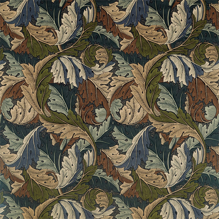 Morris & Co Acanthus Slate Blue/Thyme 226401 Fabric DMA4226401