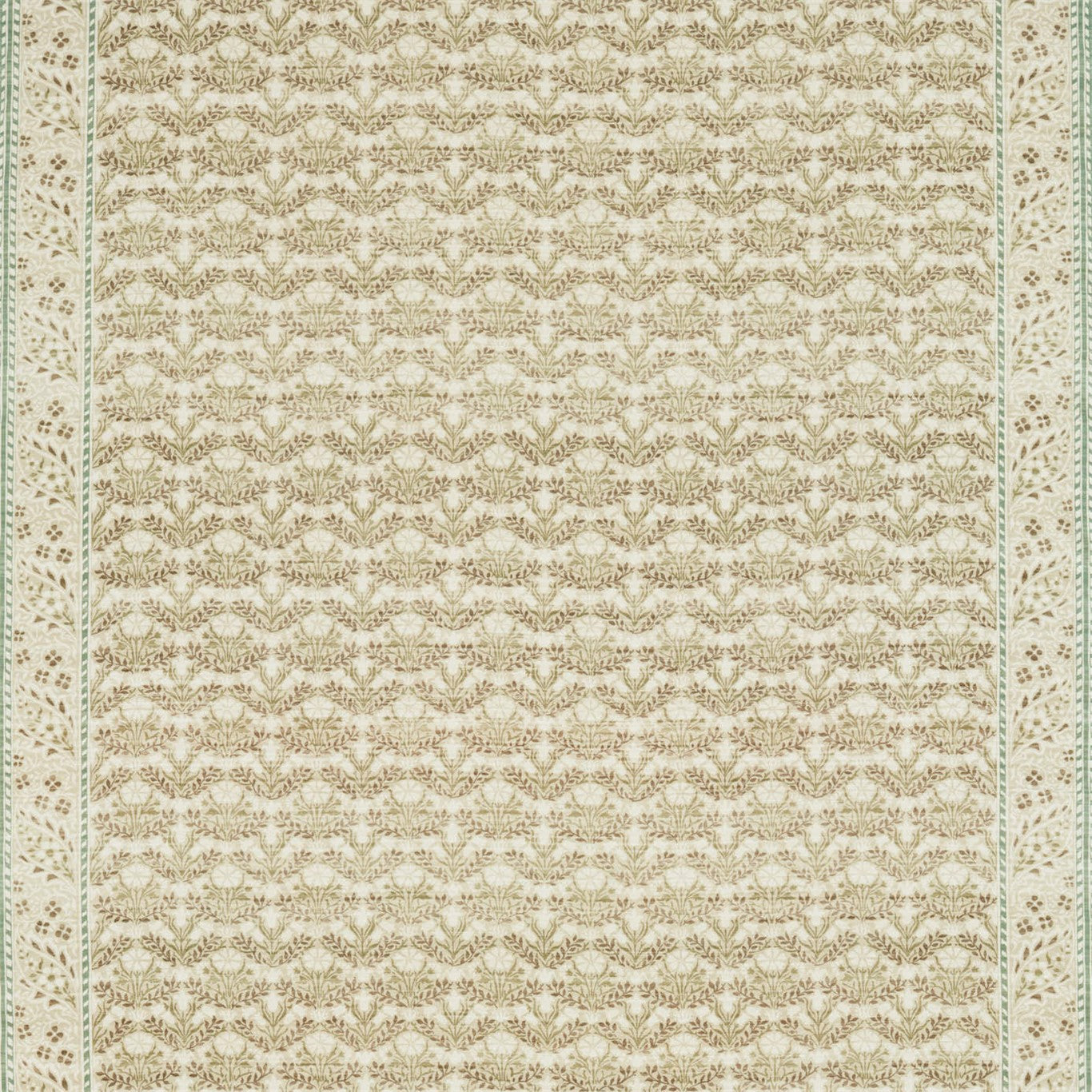 Morris & Co Morris Bellflowers Fennel/Grey 226404 Fabric DMA4226404