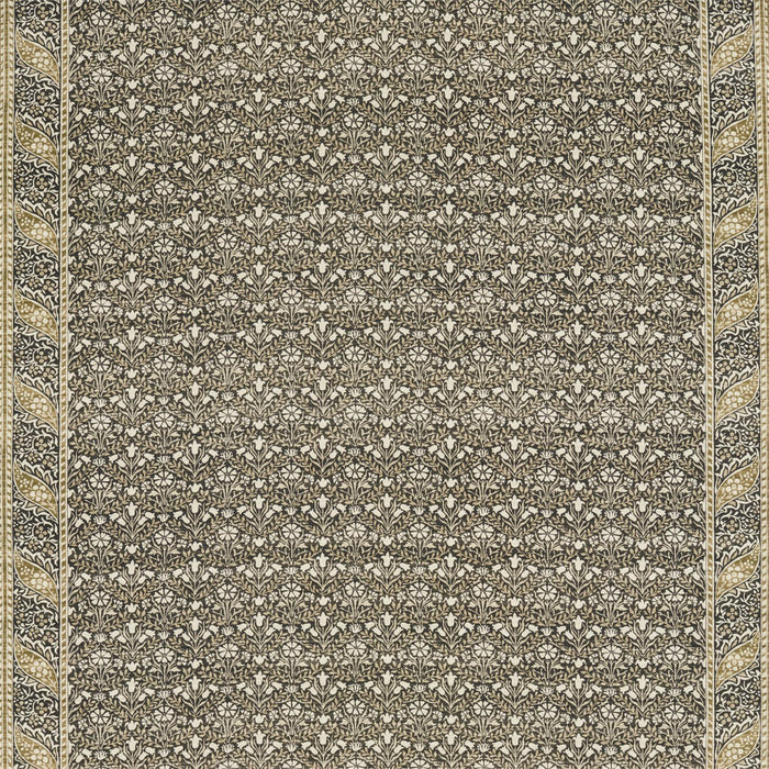 Morris & Co Morris Bellflowers Charcoal/Olive 226405 Fabric DMA4226405