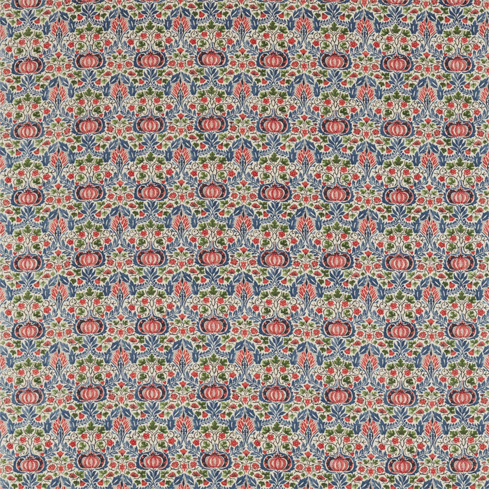 Morris & Co Little Chintz Indigo/Carmine 226407 Fabric DMA4226407