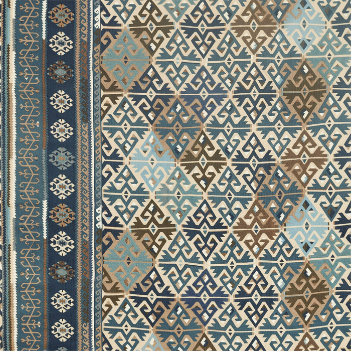 Morris & Co Burdock & Star Indigo 236519 Fabric DMA4236519