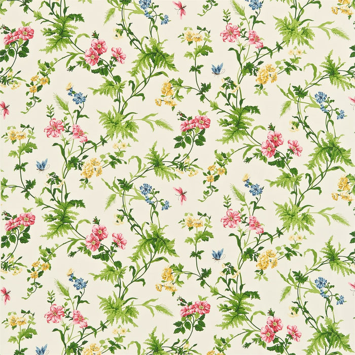 Sanderson Primrose Hill Cherry/ Primrose 221940 Fabric DMAY221940