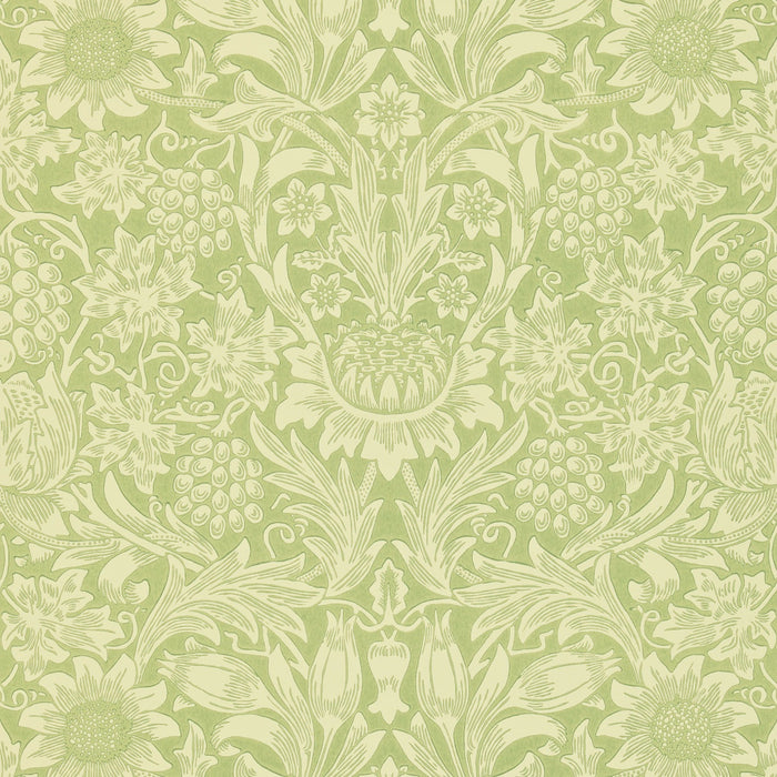 Morris & Co Sunflower Pale Green 32101 Wallpaper DMC132101