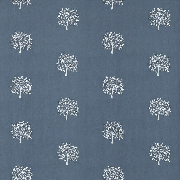 Morris & Co Woodland Tree Grey Blue/Ivory 234560 Fabric DMEM234560