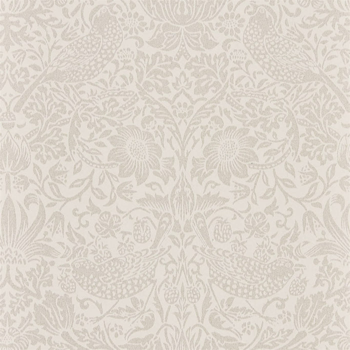 Morris & Co Pure Strawberry Thief Ecru/Cream 216020 Wallpaper DMPU216020