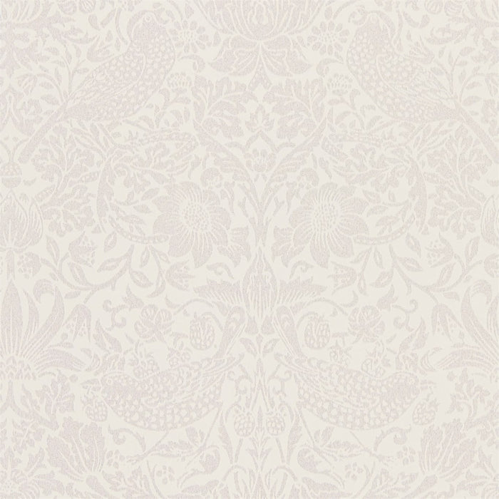 Morris & Co Pure Strawberry Thief Oyster/Chalk 216021 Wallpaper DMPU216021