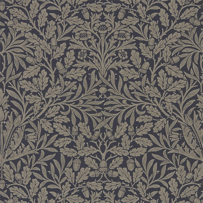 Morris & Co Pure Acorn Charcoal/Gilver 216033 Wallpaper DMPU216033