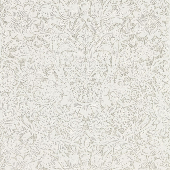 Morris & Co Pure Sunflower Chalk/Silver 216049 Wallpaper DMPU216049