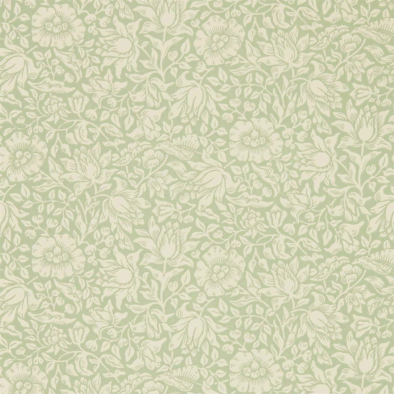 Morris & Co Mallow Apple Green 216678 Wallpaper DMSW216678