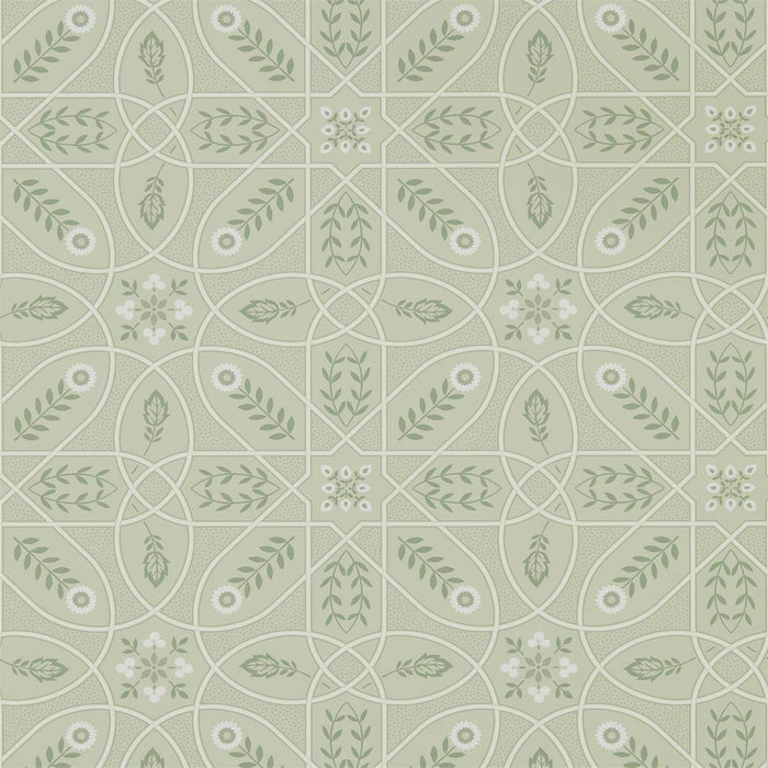 Morris & Co Brophy Trellis Sage Linen 216702 Wallpaper DMSW216702