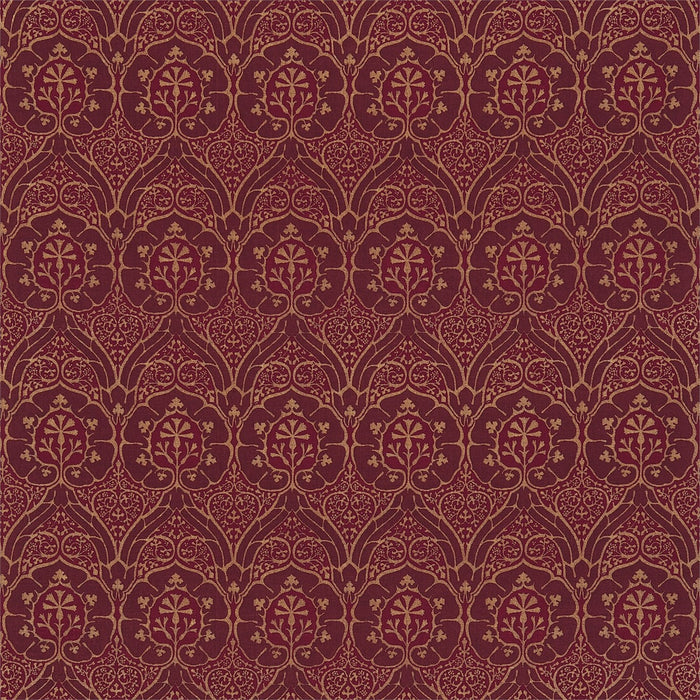 Morris & Co Voysey Red VY202 Fabric DMY1VY202